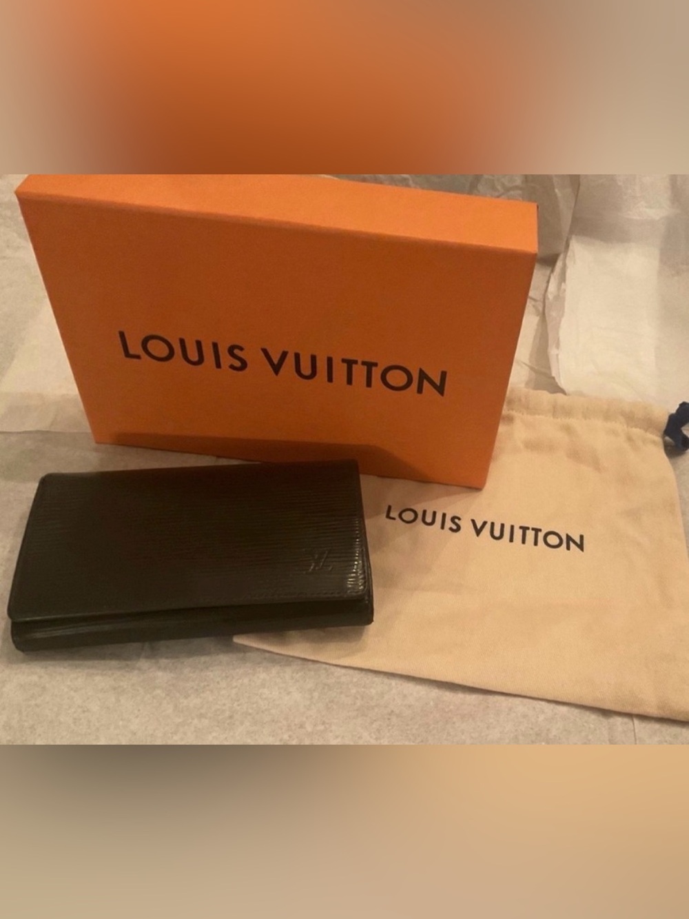 LOUIS VUITTON Alexandra Wallet Black Epi Leather Authenticated 2012 France